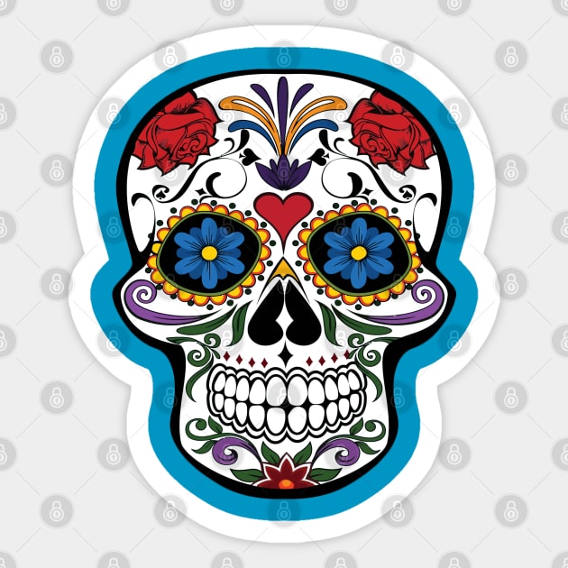 skull, amazing, t-shirt Sticker by Semoo